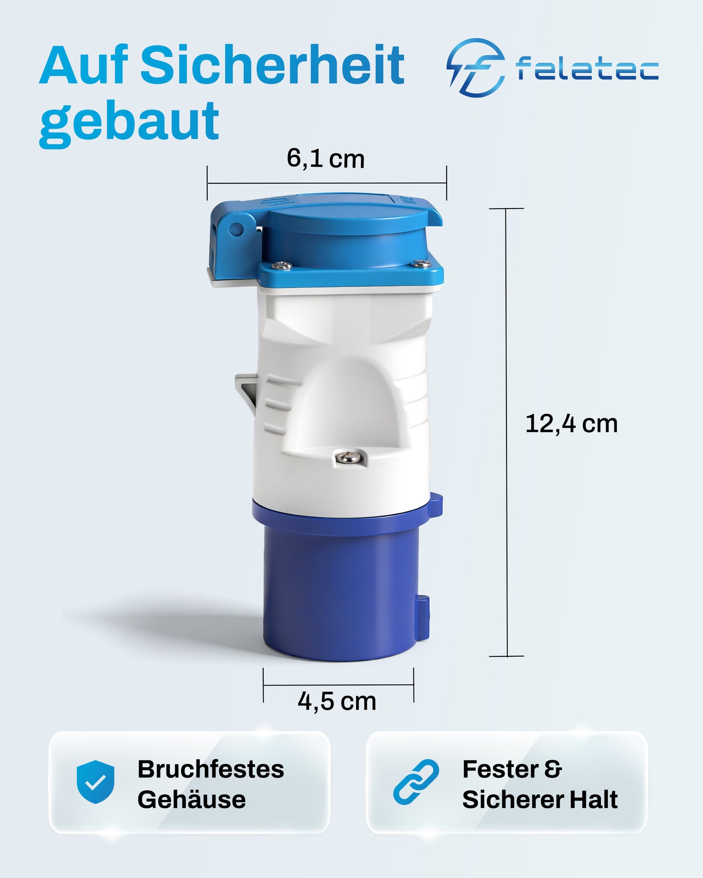 Kompakt-Adapter CEE auf Schuko · ohne Kabel · IP44