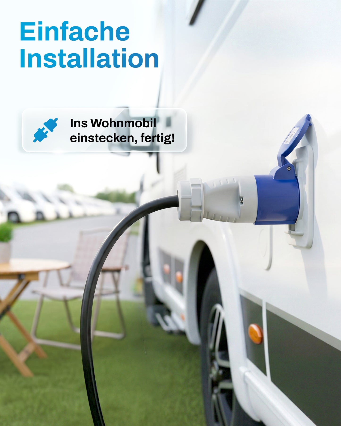 Einspeise-Adapter Schuko auf CEE · 35cm · IP44