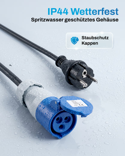 Einspeise-Adapter Schuko auf CEE · 35cm · IP44